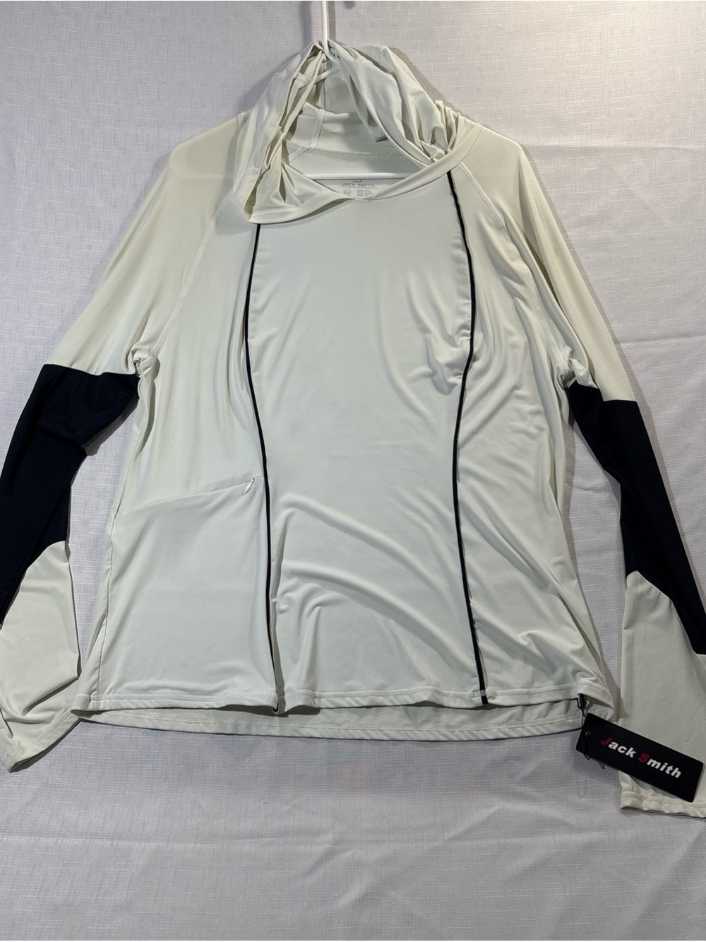 Jack Smith Performance Hoodie Women’s 2XL Off-white Black Trim NWT